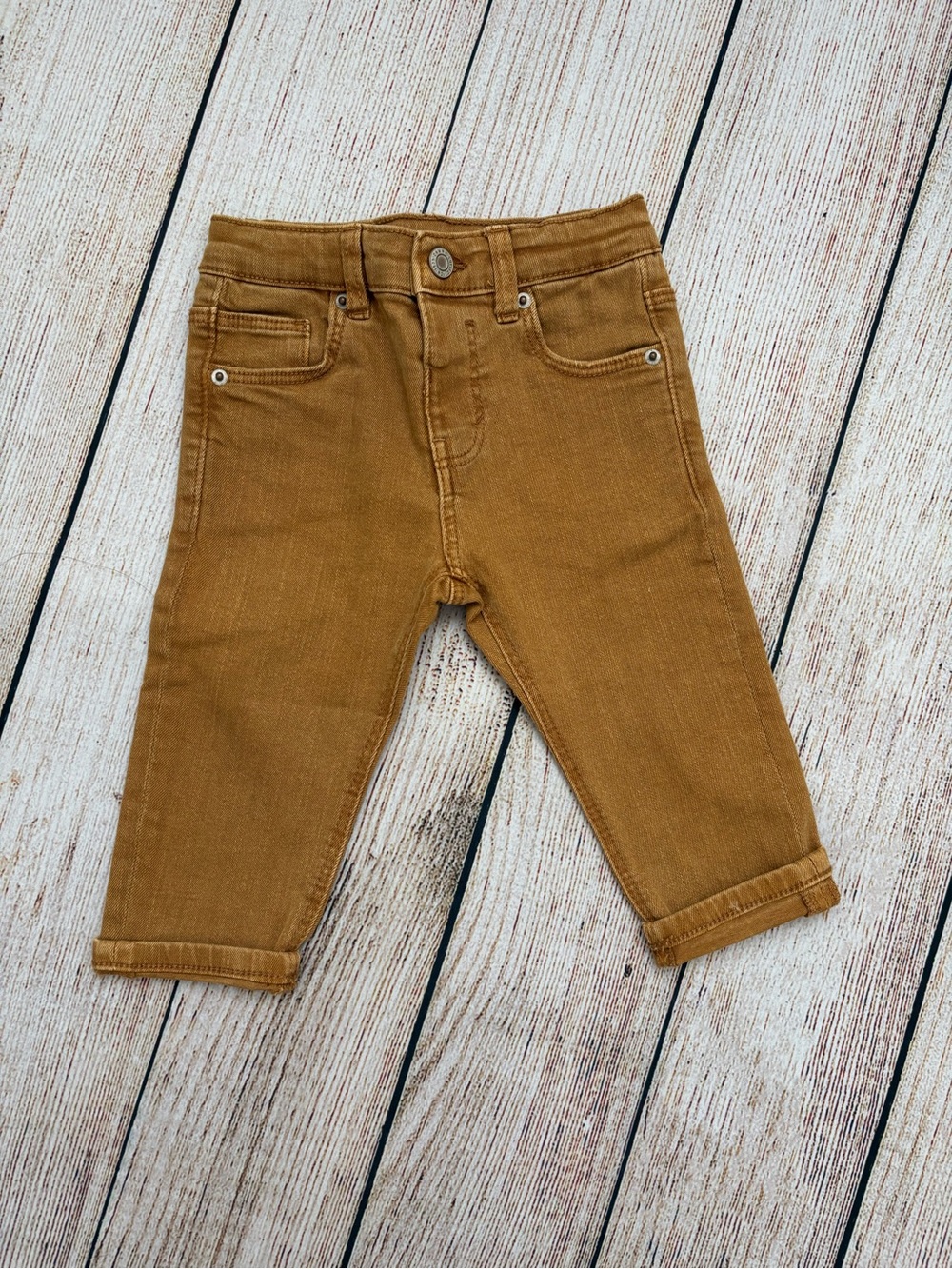 Zara Tan Pull-On Skinny Jeans
